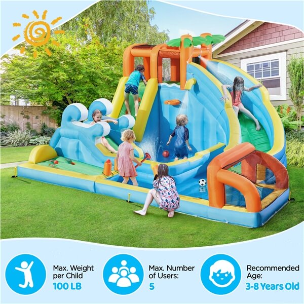 Yaheetech 10 in 1 Inflatable Water Slide - Image 4