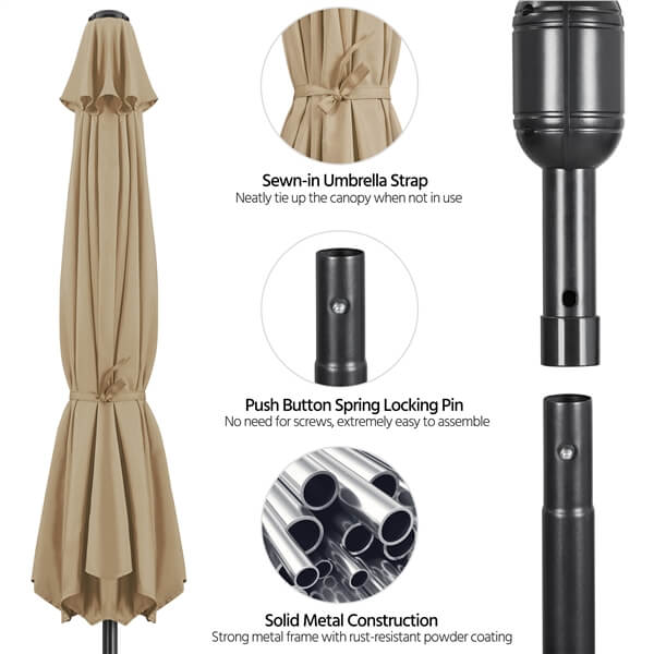 Yaheetech 10FT Patio Umbrella - Image 7