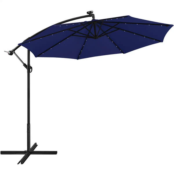 Yaheetech 10FT Solar Offset Umbrella with 32 LED Lights - Image 10