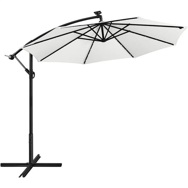 Yaheetech 10FT Solar Offset Umbrella with 32 LED Lights - Image 6