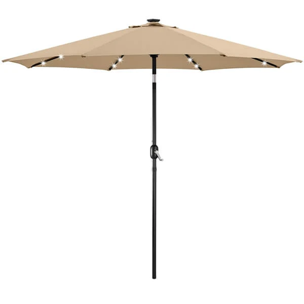 Yaheetech 10FT Solar Powered Patio Umbrella - Image 4