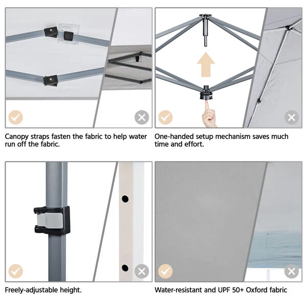 Yaheetech 10x10 1-Person Setup Pop Up Canopy Tent - Image 7