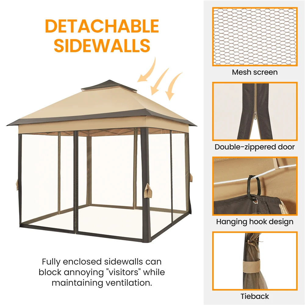 Yaheetech 11 x 11ft Patio Gazebo - Image 6
