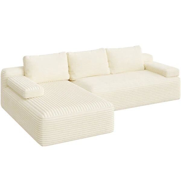 Yaheetech 110″ Corduroy Modular Sectional Sofa - Image 4