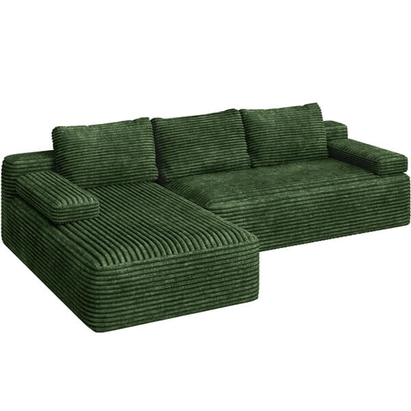 Yaheetech 110″ Corduroy Modular Sectional Sofa - Image 7
