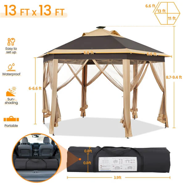 Yaheetech 13×13 Pop-Up Patio Gazebo Tent - Image 3