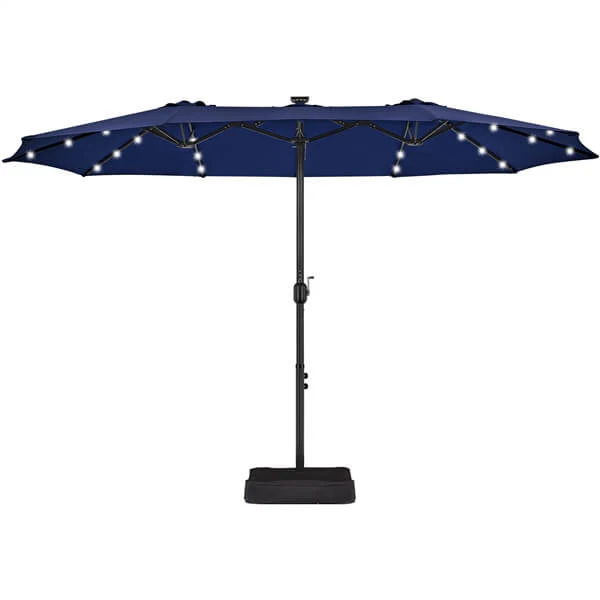 Yaheetech 13 ft Large Patio Umbrella with Solar Lights Double-Sided - Image 4