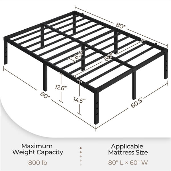 Yaheetech Bed Frame with Storage Space - Image 5