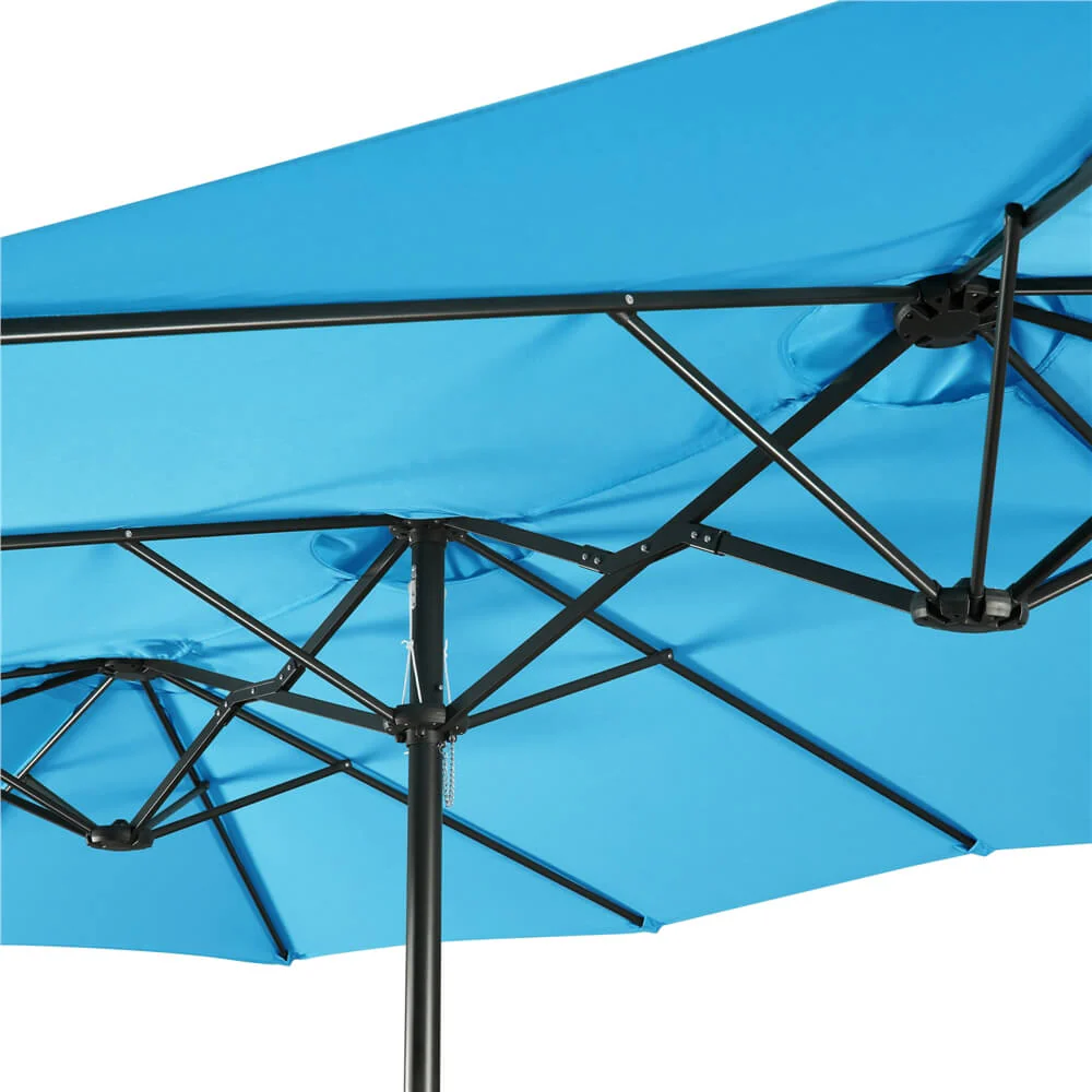 Yaheetech 15 ft Twin Patio Parasol - Image 7