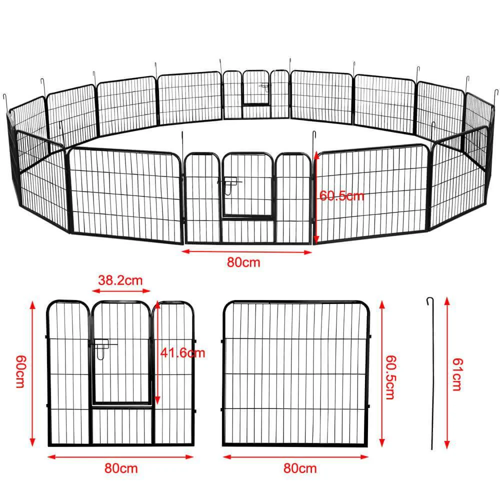 Yaheetech 24 Inch 16 Panels Dog Playpen - Image 4