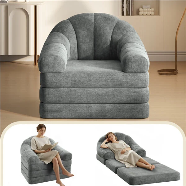 Yaheetech 2-in-1 Folding Sofa Bed - Image 4