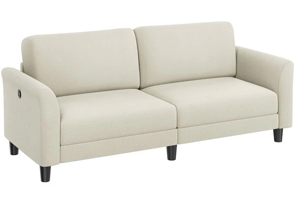 Yaheetech 2-Seater Fabric Couch with USB Charging Ports - Image 2