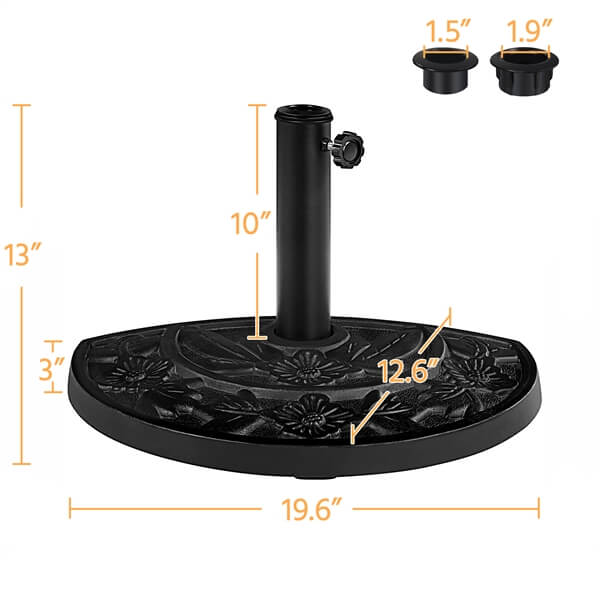 Yaheetech 21.5lb Half Round Umbrella Base - Image 3