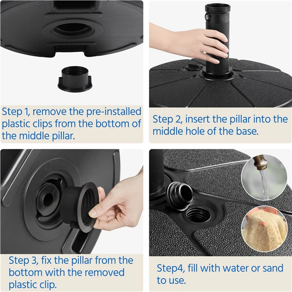 Yaheetech 22L Umbrella Base Stand - Image 8