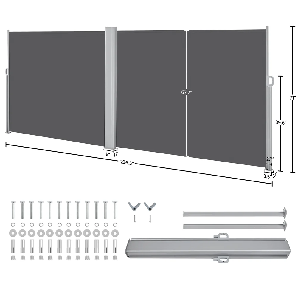 Yaheetech 236 x 71in Double Side Awning - Image 3