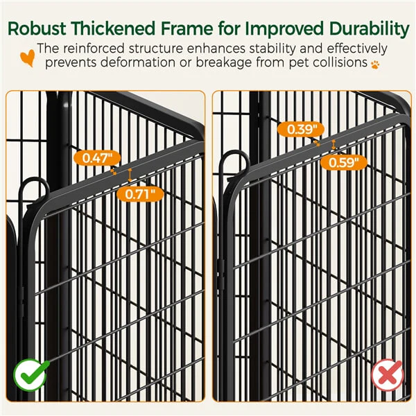 Yaheetech 24 inch 8 Panels Dog Pen Indoor Heavy Duty Puppy Exercise Pen - Image 11