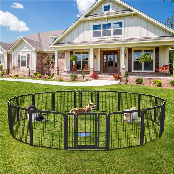 Yaheetech 24 inch 8 Panels Dog Pen Indoor Heavy Duty Puppy Exercise Pen - Image 19