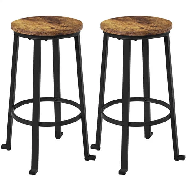 Yaheetech 26”/29.5 inch Industrial Counter Barstools Set of 2 - Image 2