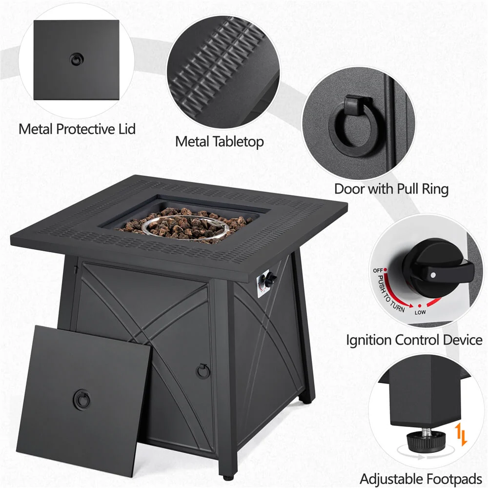 Yaheetech 28 Inch Propane Fire Pit Table - Image 6