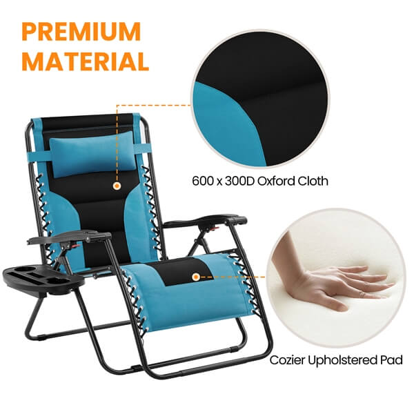 Yaheetech 29in Full Padded Zero Gravity Chair - Image 11