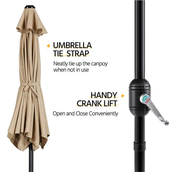 Yaheetech 2PCS 7.5FT Patio Umbrella Market Umbrella - Image 7