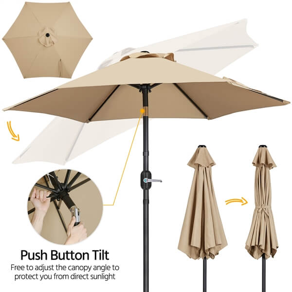 Yaheetech 2PCS 7.5FT Patio Umbrella Market Umbrella - Image 8