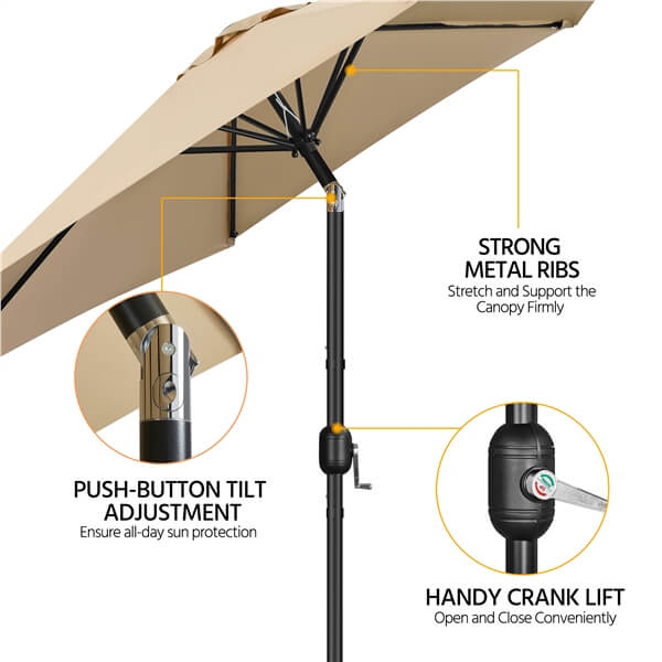 Yaheetech 9FT Outdoor Patio Umbrella - Image 11