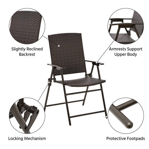 Yaheetech 2pcs Rattan Chairs - Image 4