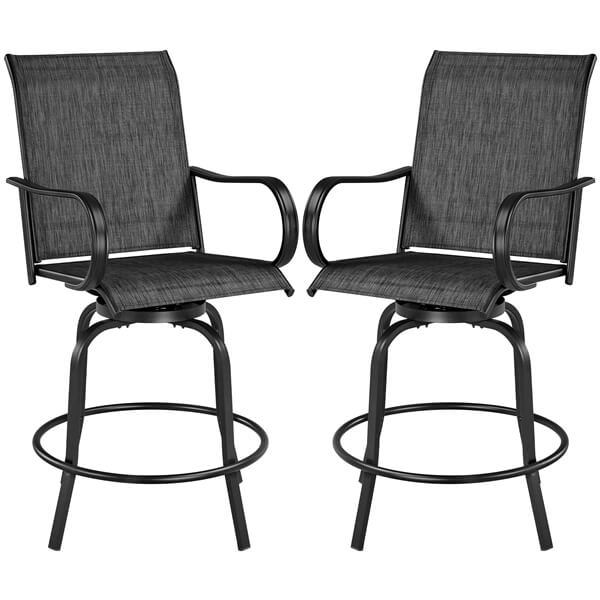 Yaheetech 2pcs Swivel Bar Stools - Image 3