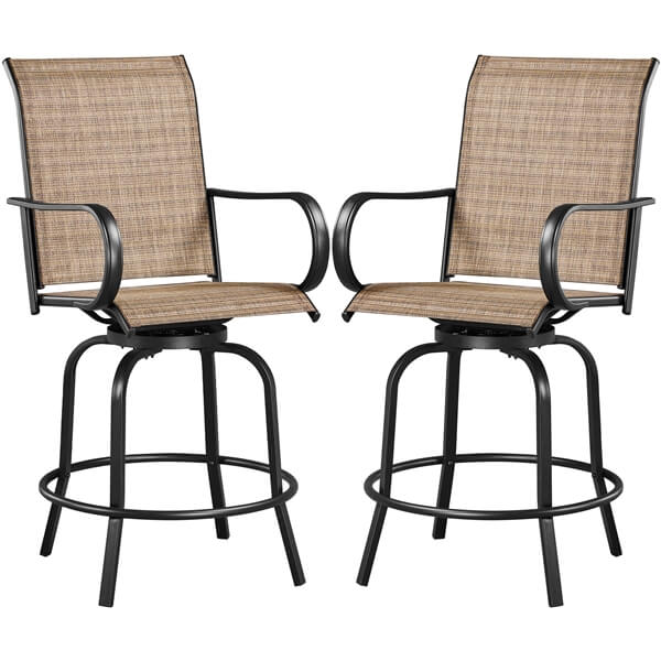 Yaheetech 2pcs Swivel Bar Stools - Image 4