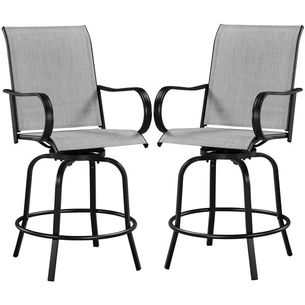 Yaheetech 2pcs Swivel Bar Stools - Image 5