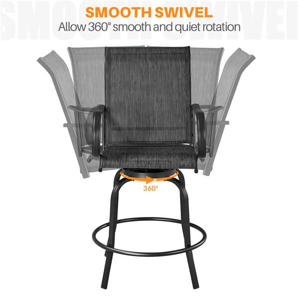 Yaheetech 2pcs Swivel Bar Stools - Image 7