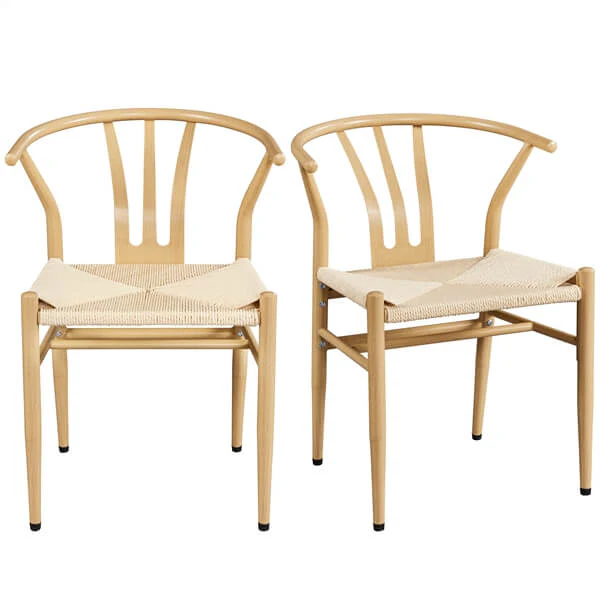 Yaheetech 2PCS Weave Arm Chair - Image 5
