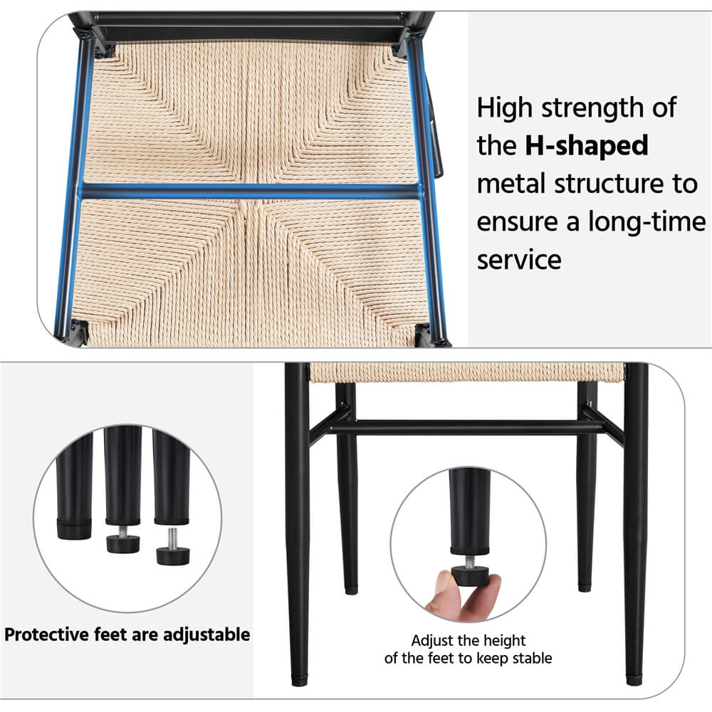 Yaheetech 2PCS Weave Arm Chair - Image 6