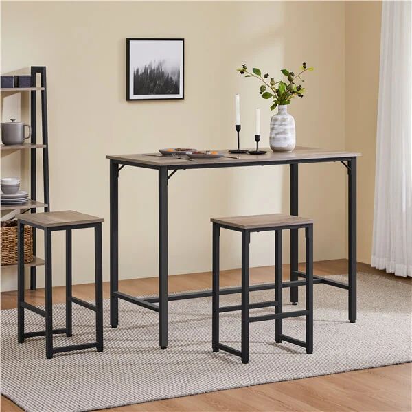 Yaheetech Counter Height Kitchen Table with Bar Stools Set of 2 - Image 9