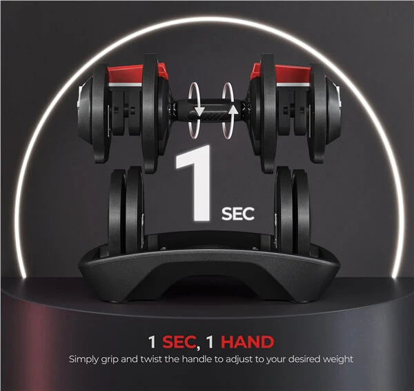 Yaheetech Adjustable Dumbbell Set - Image 6