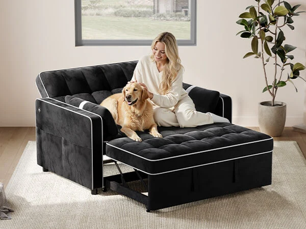 Yaheetech 3-in-1 Pull-Out Sofa Bed - Image 4