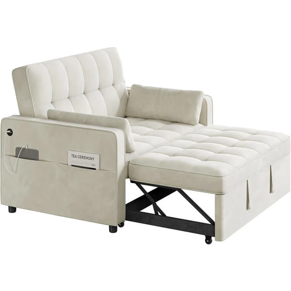 Yaheetech 3-in-1 Pull-Out Sofa Bed - Image 5