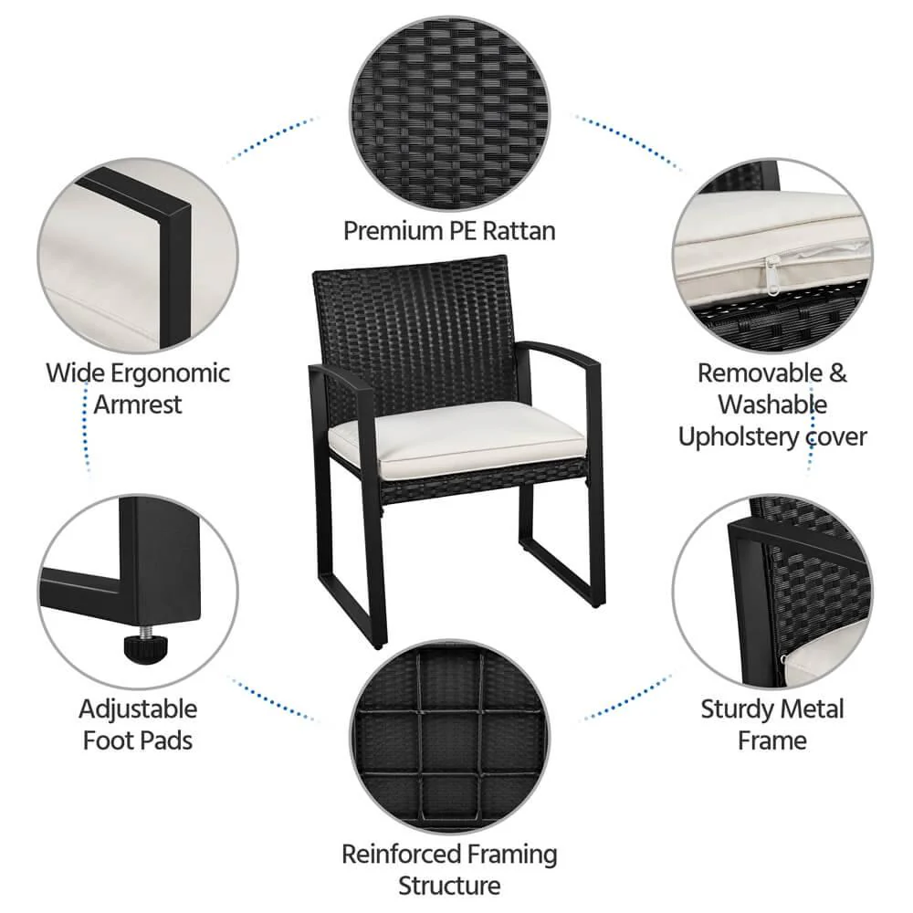 Yaheetech 3 Piece Patio Bistro Set - Image 4