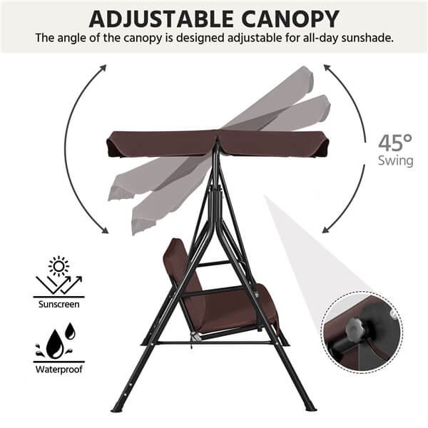 Yaheetech 3-Seat Patio Swing Chair - Image 4