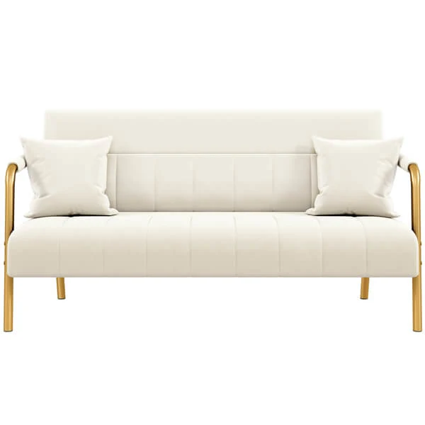 Yaheetech  30" W Modern Sofa Small Sofa Luxurious Velvet Fabric