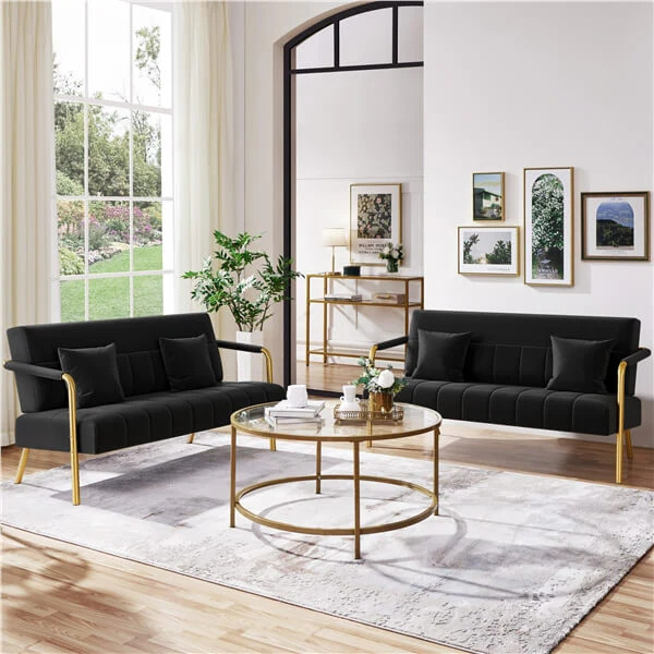 Yaheetech  30" W Modern Sofa Small Sofa Luxurious Velvet Fabric - Image 11