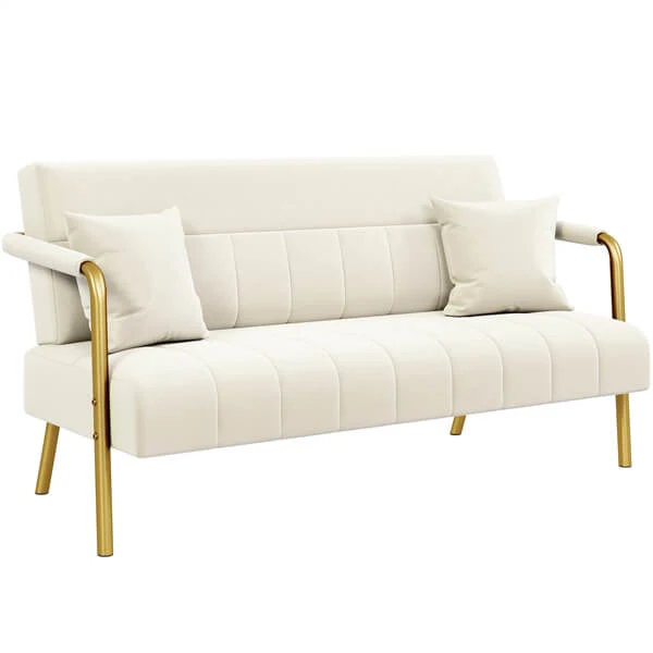 Yaheetech  30" W Modern Sofa Small Sofa Luxurious Velvet Fabric - Image 2