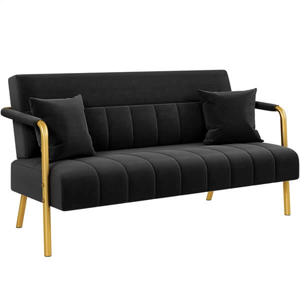 Yaheetech  30" W Modern Sofa Small Sofa Luxurious Velvet Fabric - Image 7