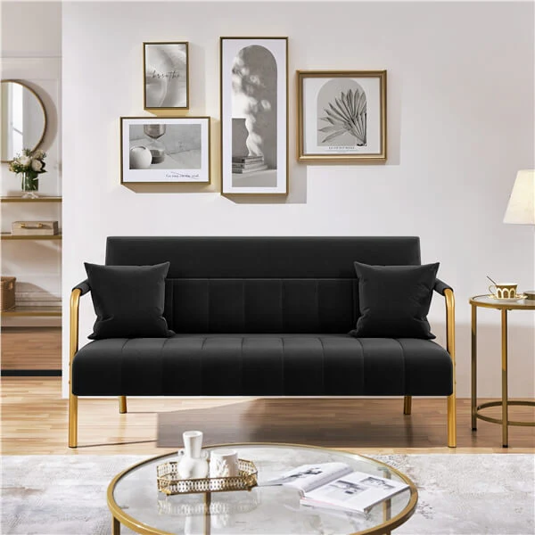 Yaheetech  30" W Modern Sofa Small Sofa Luxurious Velvet Fabric - Image 9