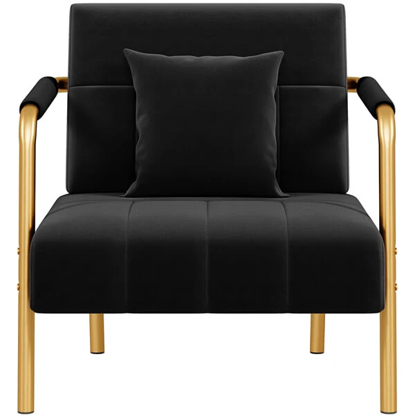 Yaheetech 30″ W Velvet Accent Armchair with Cozy Pillow - Image 13