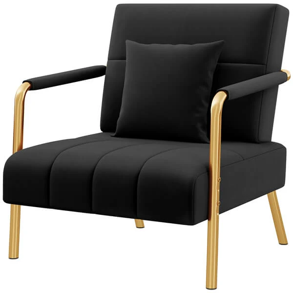 Yaheetech 30″ W Velvet Accent Armchair with Cozy Pillow - Image 14