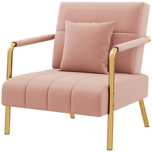 Yaheetech 30″ W Velvet Accent Armchair with Cozy Pillow - Image 17