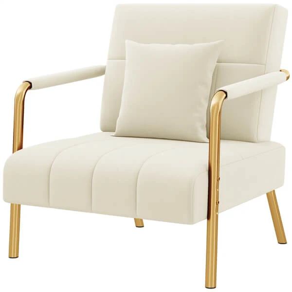 Yaheetech 30″ W Velvet Accent Armchair with Cozy Pillow - Image 9