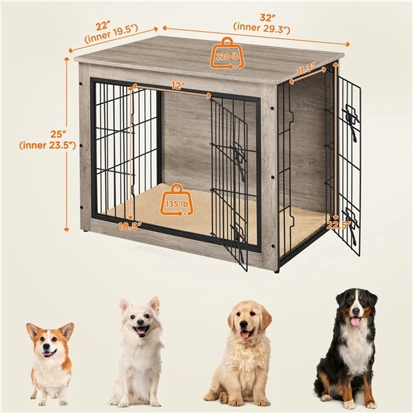Yaheetech 32''/40'' Dog Crate Furniture - Image 4